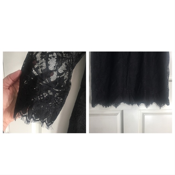 NWT BB DAKOTA Jayce Lace Black Sheath Party Cocktail Dress Size 14 - Picture 7 of 16